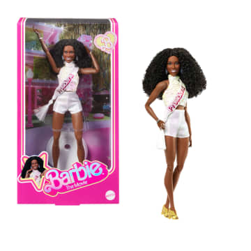 Barbie The Movie President Collectible Doll, Issa Rae As President Barbie Wearing Shimmery White  Blouse & Short Set