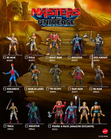 Masters of the Universe 2026 Movie 4 Pack Action Figures | Mattel