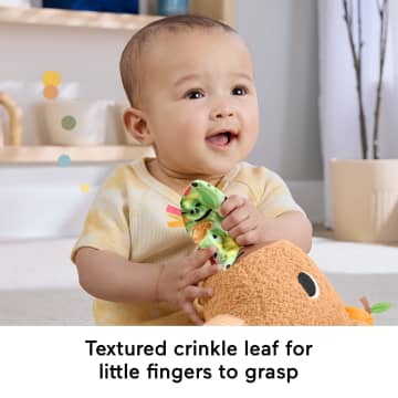 Fisher-Price Snuggly Snacky Capybara Plush Baby Sensory Toy With Teether & Rattle For Newborns - Imagem 5 de 6