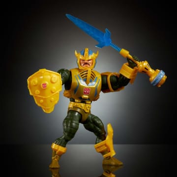 Masters Of Universe Origins & Transformers Bumblebee Armor Man At Arms Action Figure, MOTU 5.5 Inch Toy