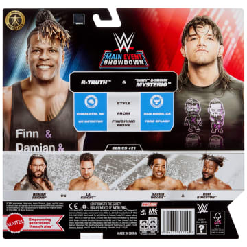 WWE Main Event Showdown R-Truth & Dominik Mysterio Action Figures Set, Series #21 6-Inch