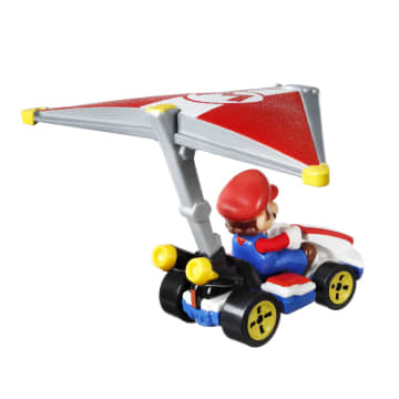 Hot Wheels Mario Kart Veículo de Brinquedo Mário Padrão Kart com Super Glider - Imagem 3 de 4