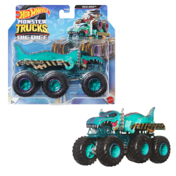 Hot Wheels Monster Trucks Vehículo de Juguete Camiones Remolque Sorpresa Escala 1:64