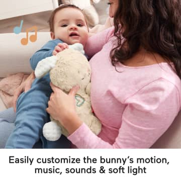 Fisher-Price Soothe & Settle Bunny Plush Baby Toy & Customizable Sound Machine With Motion - Imagem 4 de 6