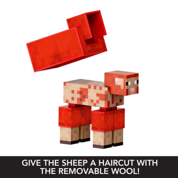 Minecraft Diamond Level Sheep Action Figure & 3 Accessories, 5.5-Inch Collector Scale - Image 5 of 6