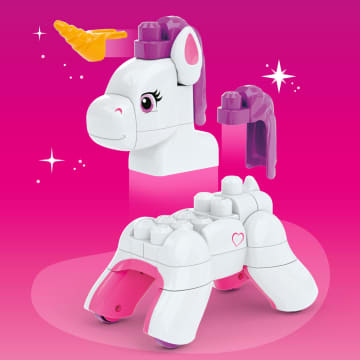 MEGA Bloks Build & Enchant Unicorn Block Toy (26 Pieces) For Kids - Image 4 of 5