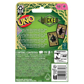 UNO Wicked Card Game For Kid, Adult & Family Nights Inspired By The Movie - Imagem 4 de 6