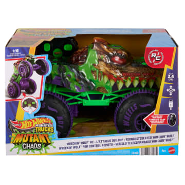 Hot Wheels Monster Trucks Mutant Chaos Wreckin' Wolf RC | Mattel