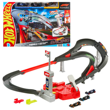 Hot Wheels Racing Formula 1 Sprint Race Circuit Track Set With 3 Die-Cast Toy Cars in 1:64 Scale