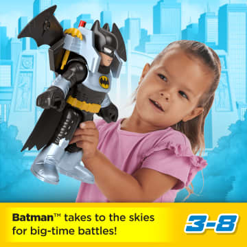 Imaginext DC Super Friends Batglider Batman XL Figure With Vehicle & Launcher, 5 Pieces - Image 2 of 6