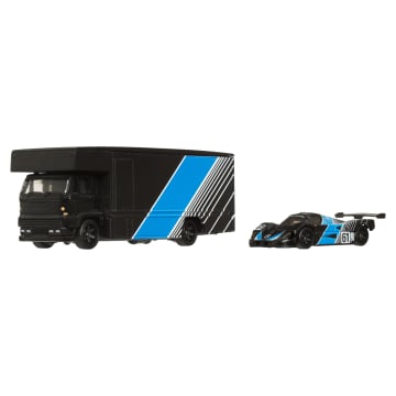 Hot Wheels Collector Vehículo de Colección Auto Transportador Fleet Flyer & Sauber Mercedes C9