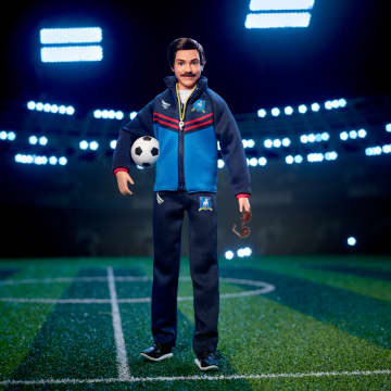 Barbie Signature Ted Lasso Collectible Doll Wearing Blue AFC Richmond Tracksuit - Image 2 of 6
