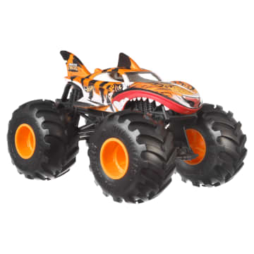 Hot Wheels Monster Trucks Veículo de Brinquedo Tiger Shark Escala 1:24 - Imagem 2 de 5