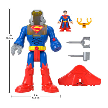 Imaginext DC Super Friends Superman Insider & Exo Suit Robot With Lights & Sounds, 6 Pieces - Imagen 6 de 6