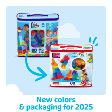 MEGA BLOKS First Builders Big Building Bag Toy Blocks With Storage Bag (80 Pieces) For Toddler - Image 6 of 6
