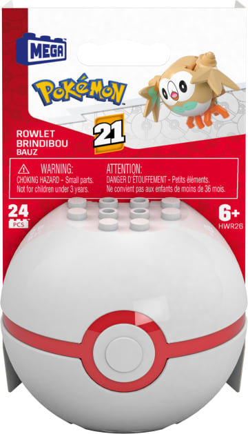 MEGA Pokémon Juguete de Construcción Pokébola Rowlett - Imagem 6 de 6
