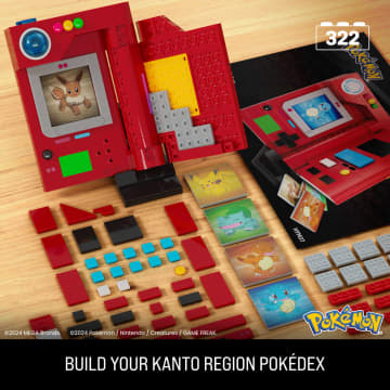 MEGA Pokémon Kanto Region Pokédex Building Kit (322Pieces) For Collectors - Image 3 of 6
