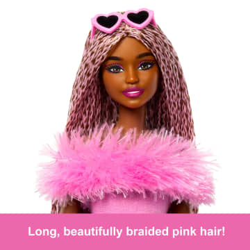 Barbie Deluxe Style Doll #4 in Soft Pink Jumpsuit, Pink And Brown Braided Hair - Imagen 3 de 6