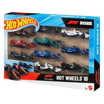 Hot Wheels Formula 1 Set of 10 Toy Cars | Mattel