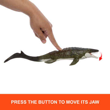 Matchbox Jurassic World Mosasaurus Rescue Action Boat Playset With Ship, Dino, Toy Car & Missiles - Imagem 4 de 6