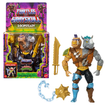Masters of the Universe Turtles of Grayskull Figura de Acción Deluxe Two-Bopsteady de 5.5
