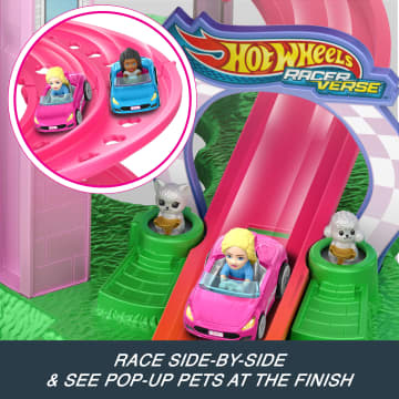 Hot Wheels RacerVerse Barbie Spiral Race Track Set | Mattel