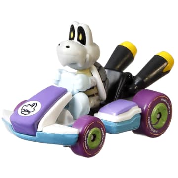 Hot Wheels Mario Kart Vehículo de Juguete Paquete de 4 con Mario, Donkey Kong, Luigi y Dry Bones