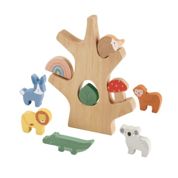 Fisher-Price Arbre D’Équilibre en Bois, Empilage, 10 Éléments - Imagen 4 de 6