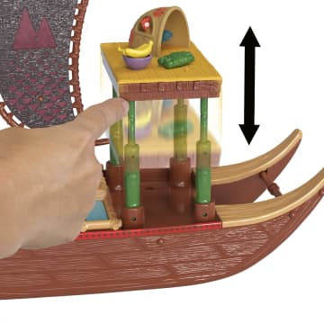 Moana 2 Conjunto de Brinquedo Barco de Aventuras com Mini Boneca e Acessórios