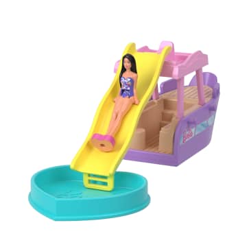 Barbie Mini Barbieland Dreamhouse & 3-Vehicle Playset With 4 1.5-Inch Dolls, Furniture & Accessories - Image 6 of 6