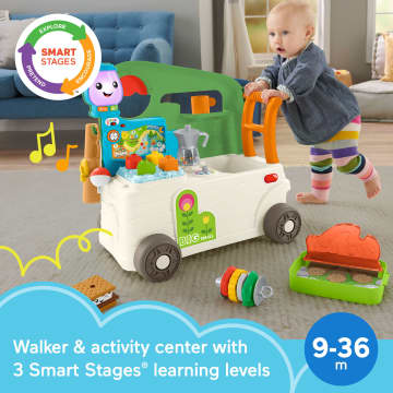 Fisher-Price Laugh & Learn 3-In-1 On-The-Go Camper Infant Walker & Toddler Activity Center - Imagen 2 de 6