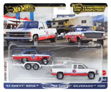 Hot Wheels Collector Vehículo de Colección Auto Transportador 92 Chevy CK 3500 & 63 Chevy Nova - Image 6 of 6