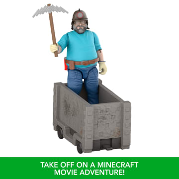 Minecraft Explosive Minecart Escape Action Figure & Accessories Toy Set Inspired By A Minecraft Movie