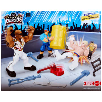 Wwe  Knuckle Crunchers  Coffret de 3Figurines Articulées et Acc. - Imagen 6 de 6