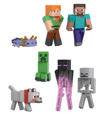 Minecraft  Coffret Création de Monde, 7Figurines Articulées - Imagen 3 de 3