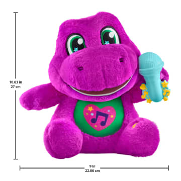 Fisher-Price Barney's World Sing Along Barney Plush, 10.5-Inch Figure, Songs, Sounds & Soft Texture - Image 6 of 6