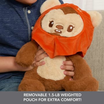 Star Wars Ewok Plush, Weighted Soft Toy, 12-Inch With Weighted Limbs & 1.5-Pound Take-Out Pouch - Imagen 4 de 6