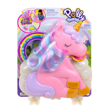 Polly Pocket Coffret Salon Licorne Arc-en-Ciel, 2 Poupées, 20+ Acc. - Imagen 6 de 6