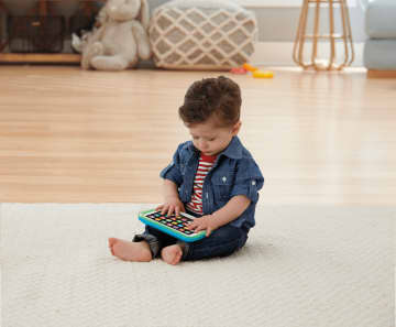 Fisher-Price Ríe y Aprende Juguete para Bebés Tablet De Aprendizaje Crece Conmigo Azul