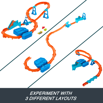 Hot Wheels Track Creator Boosted Jump Speedway Set With 1:64 Scale Toy Car & Motorized Booster