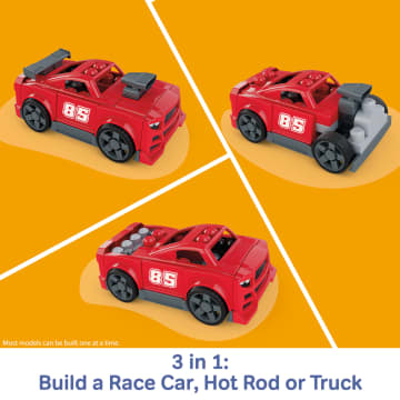 MEGA Bloks Build & Go Race Car Block Toy With Rolling Wheels (26 Pieces) For Kids - Image 3 of 6