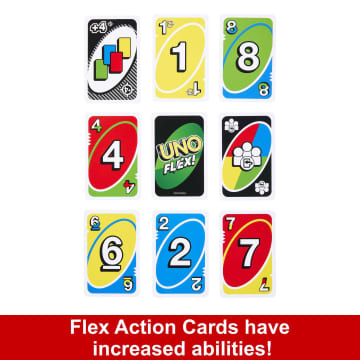 UNO Flex Card Game For Family Night Where Cards Change Color When Flexed in Collectible Tin Box - Imagem 5 de 6