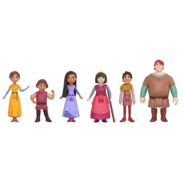 Disney's Wish Kingdom Of Rosas Character Small Doll Set, 10 Posable Mini Dolls & 5 Friend Figures