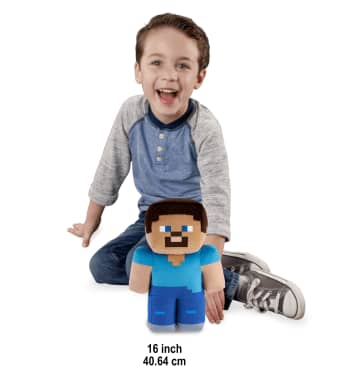 Minecraft Steve 16-in Scale Jumbo Plush Figure, Pixelated Design - Image 2 of 6