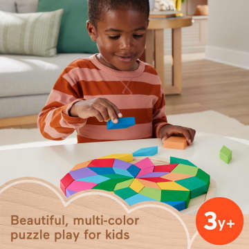 Fisher-Price Wooden Mandala Geometric Puzzle For Toddlers & Kids, 40 Wood Pieces - Imagem 2 de 6
