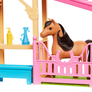 Barbie Detetive A Grande Corrida de Cavalos Conjunto de Brinquedo Cuidado de Póneis com Renee - Imagen 4 de 6