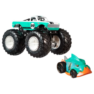 Hot Wheels Monster Trucks Vehículo de Juguete Camión Invader + Dragon Blaster - Image 2 of 4