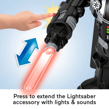 Imaginext Star Wars Darth Vader Bot 2+ Ft Toy, Lights Sounds & Stormtrooper Character Key - Imagen 5 de 6