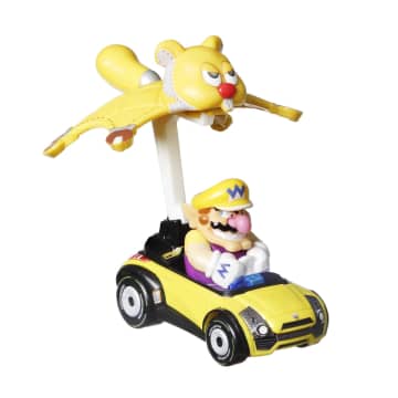 Hot Wheels Mario Kart Veículo de Brinquedo Wario Sports Coupe Waddle Wing