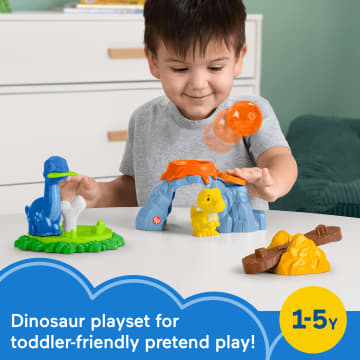 Fisher-Price Little People Spin & Play Dinosaur Playground Toddler Playset, 6 Pieces - Imagen 2 de 6
